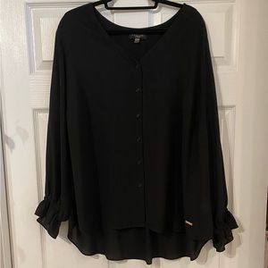 Tahari Black Longsleeve Button Up Shirt - Size 3X
